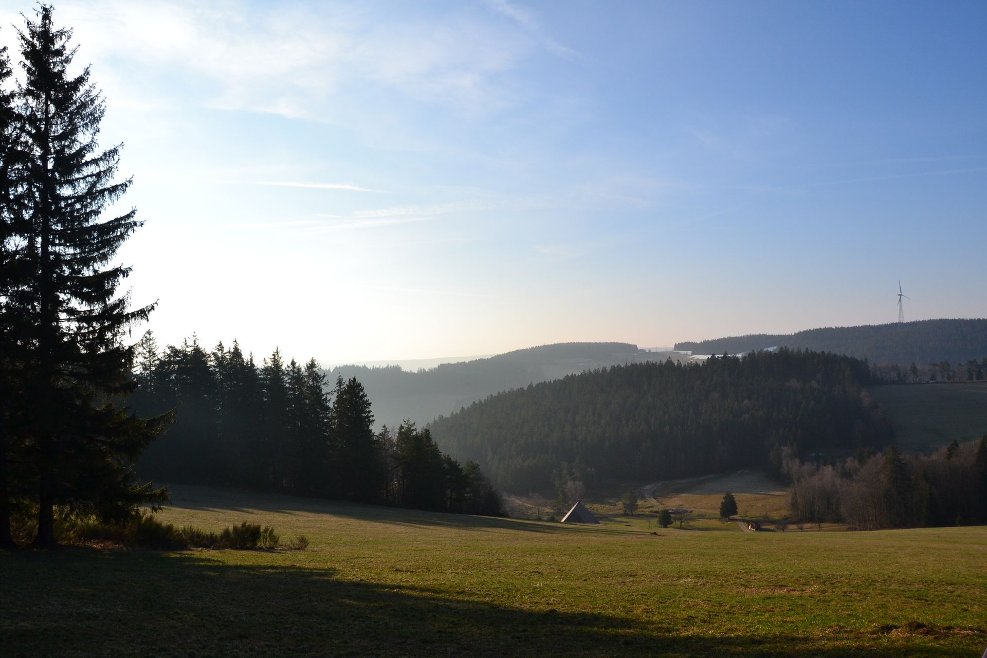 Ersti-Hütte Schwarzwald 2019 Blick in die Landschaft