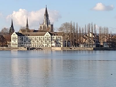 Blick auf das Inselhotel