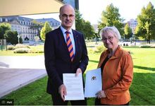 HRK Vorsitzender Prof. Dr. Reuter und Wissenschaftsministerin Theresia Bauer