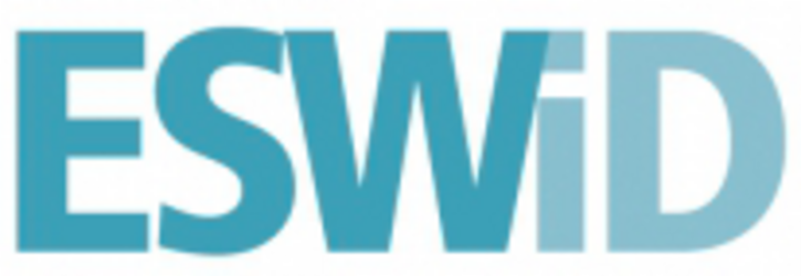 Logo ESWiD in hellblau geschrieben.