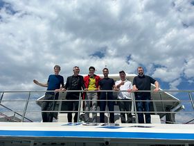 Projektgruppe auf Deck der MS Insel Mainau