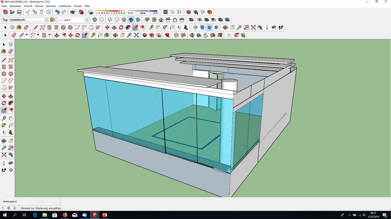 3D-Raummodell des BIM LABs 