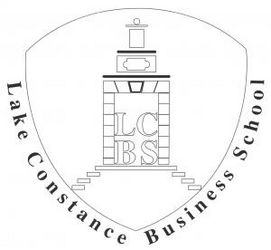 Logo "Lake Constanze Business School" in schwarz-weiß