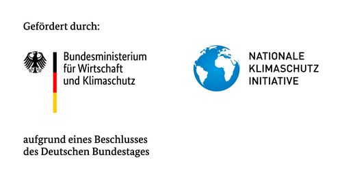 Logo des Bundesministeriums für Wirtschaft und Klimaschutz sowie der Nationalen Klimaschutzinitiative, von denen die Stelle gefördert ist.
