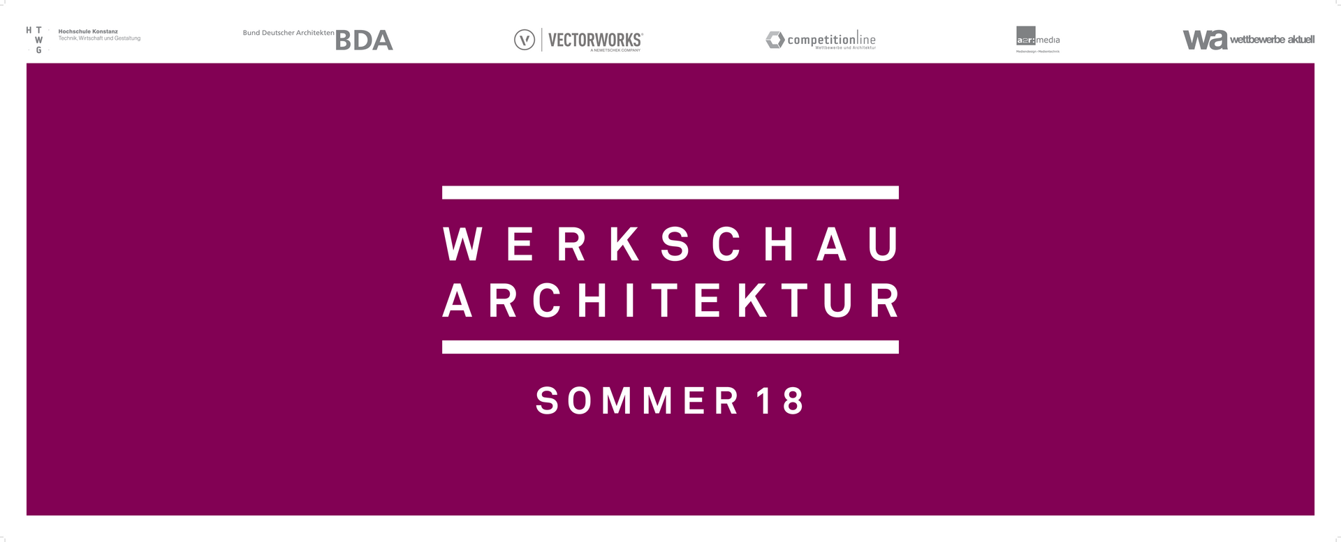 Ankündigung der Werkschau Architektur