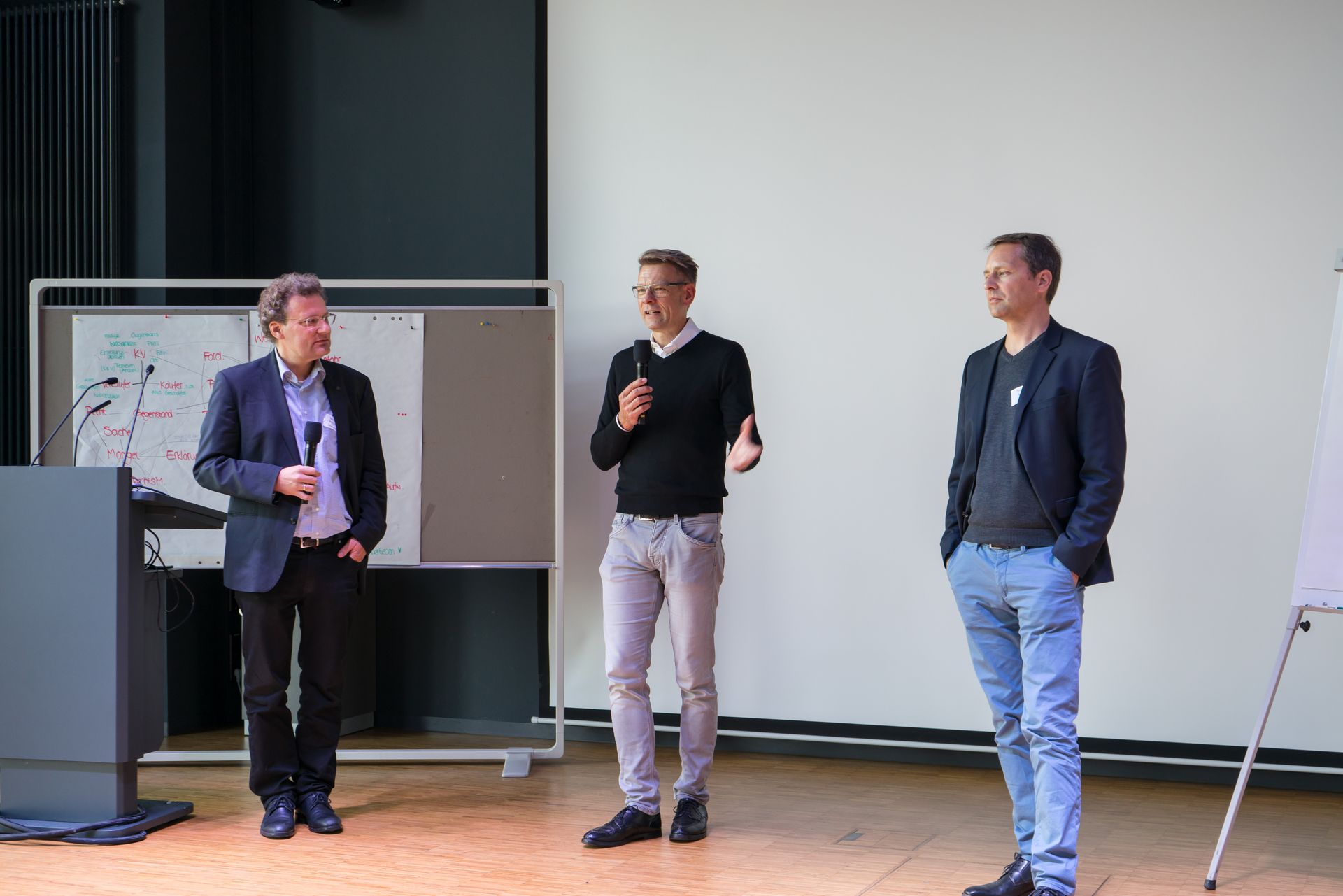 Aufnahme der drei Veranstalter des Legal Tech Days, Prof. Armgard, Prof. Strittmatter und Prof. Maier