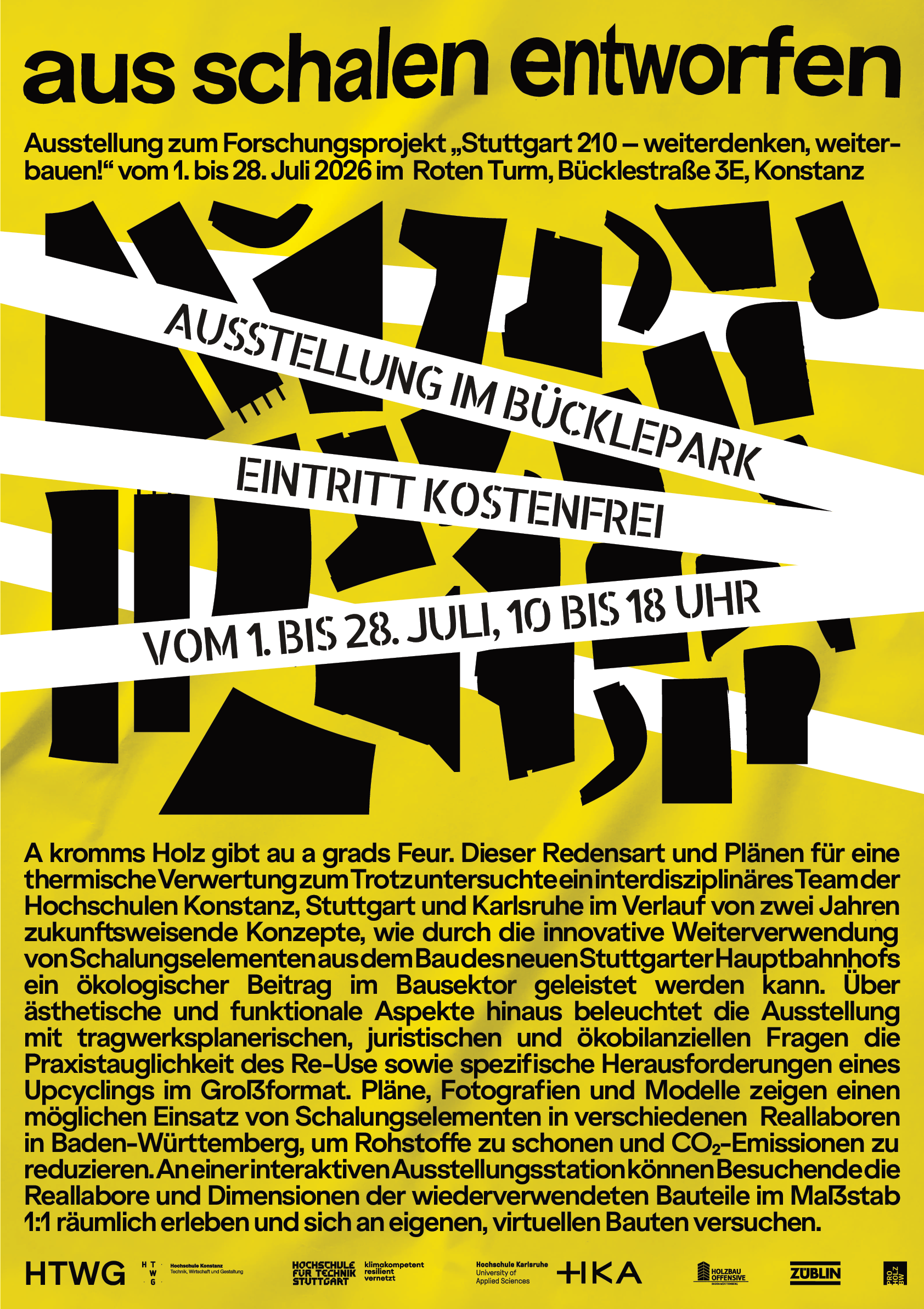 Plakat Ausstellung aus Schalen entworfen