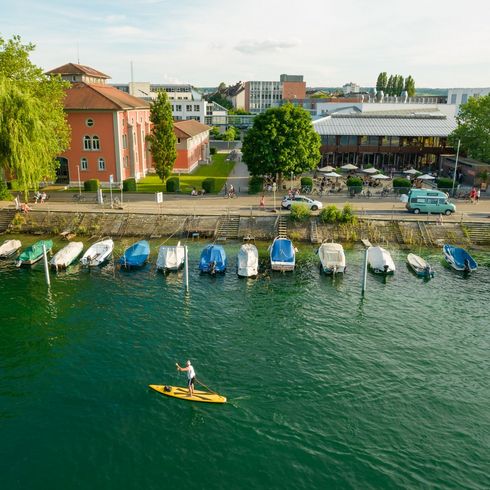 Drohnenaufnahme vom Campus der HTWG.