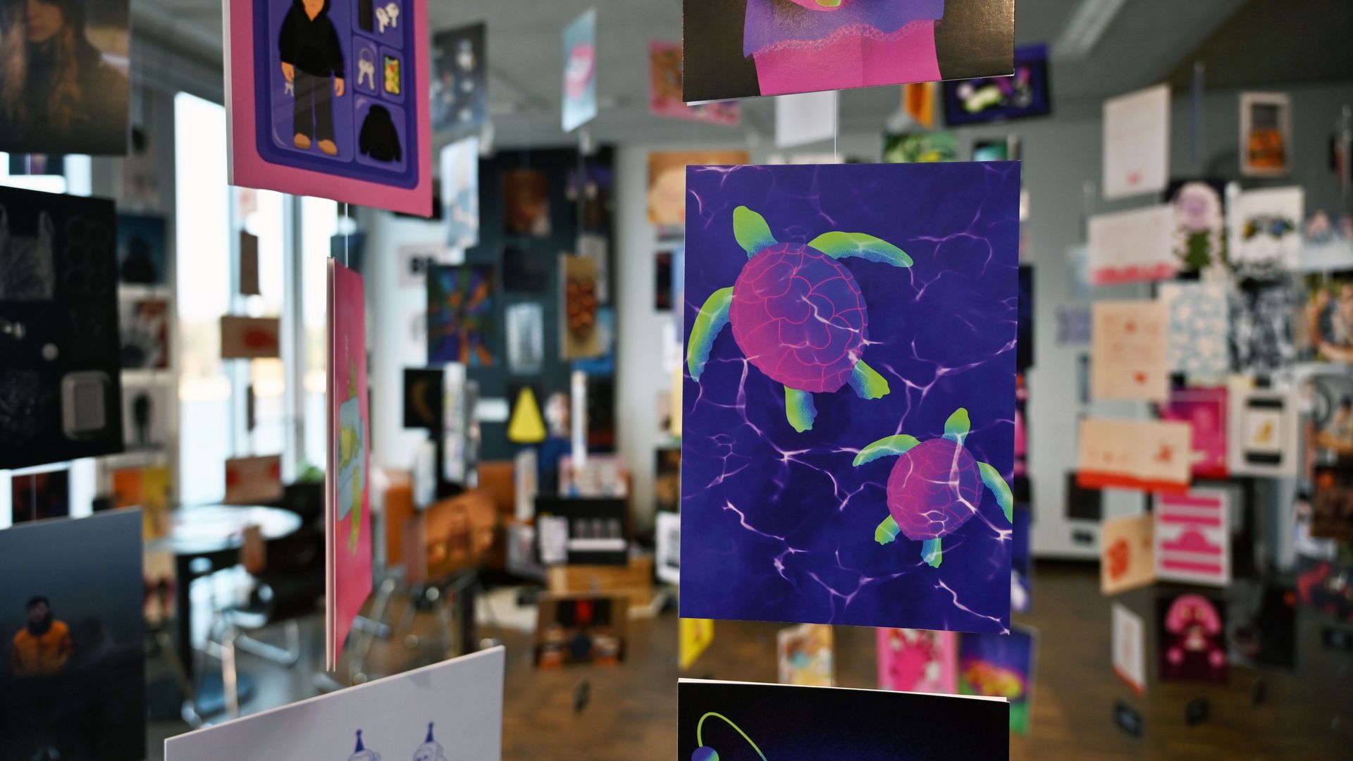 Postkarten mit Illustrationen