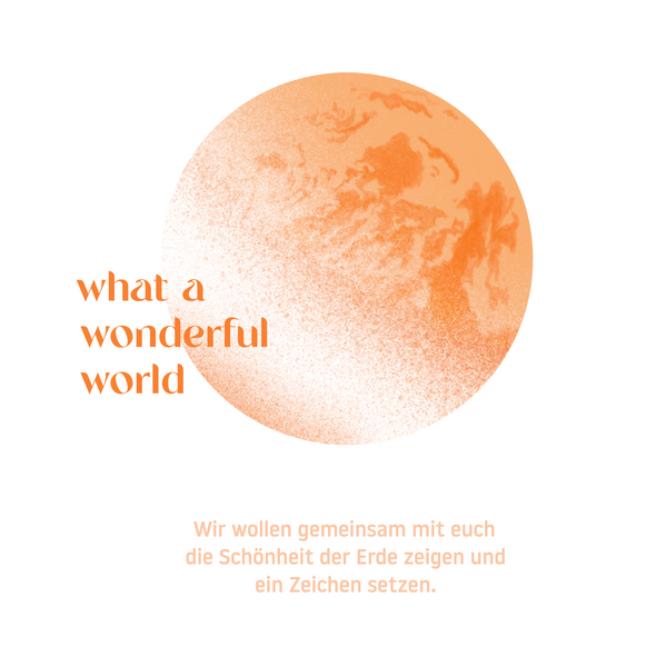 Werbebild mit Weltkugel