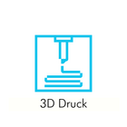 Piktogramm und Schriftzug "3d-Druck"