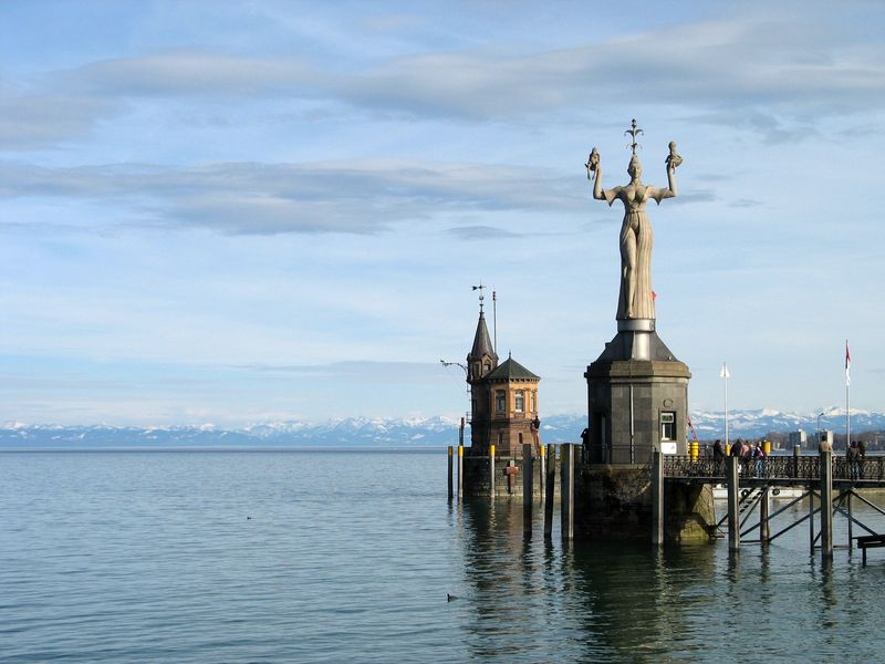 Die Hafenfigur Imperia in Konstanz