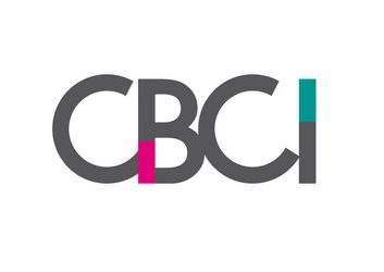 CBI in grauen Buchstaben. "B" hat ein pinkes Highlight, "I" ein grünes.