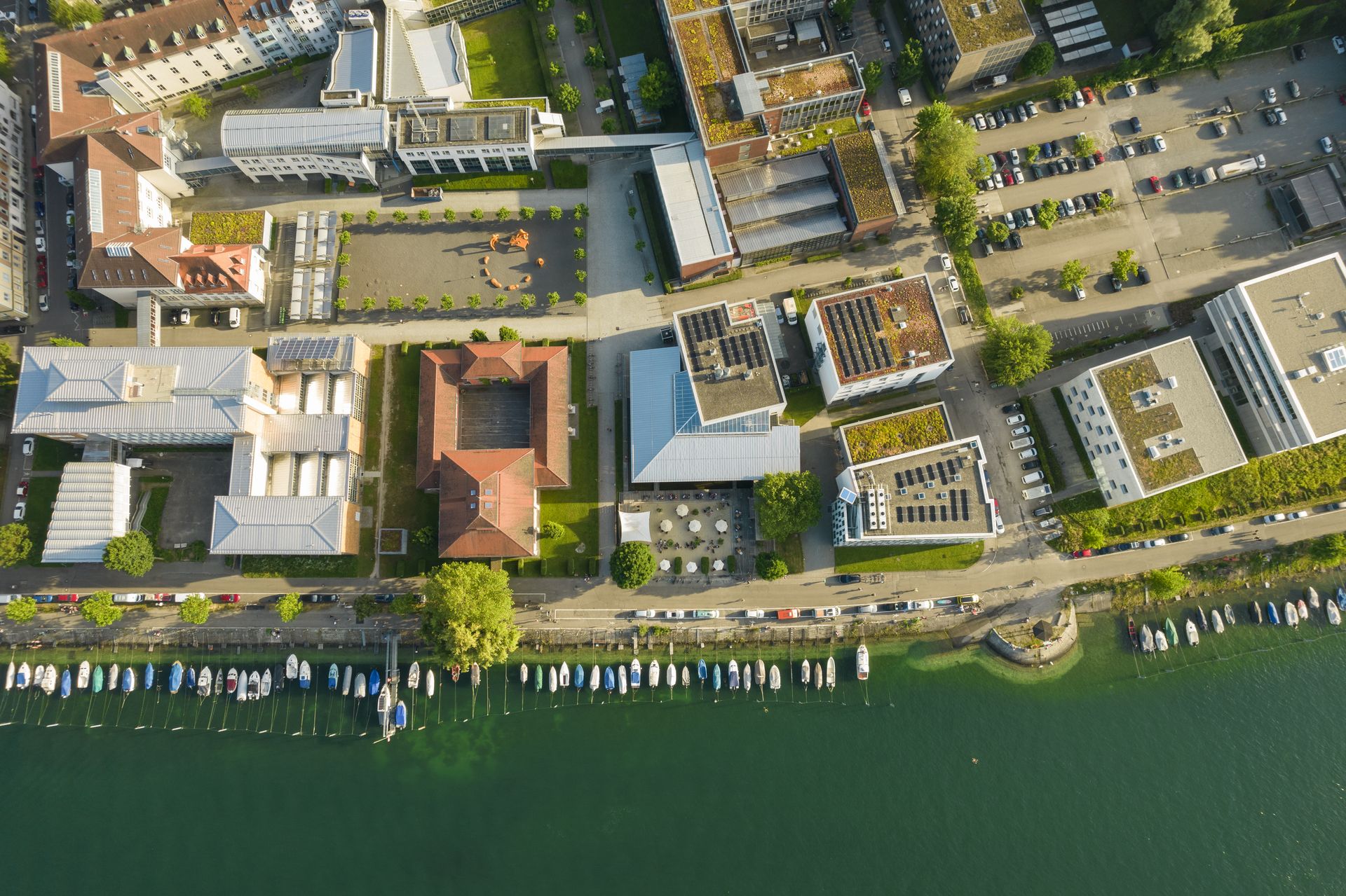 Aerial view of campus