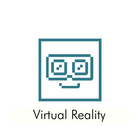 Piktogramm und Schriftzug "Virtual und Augmented Reality"