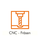 Piktogramm und Schriftzug "CNC-Fräsen"