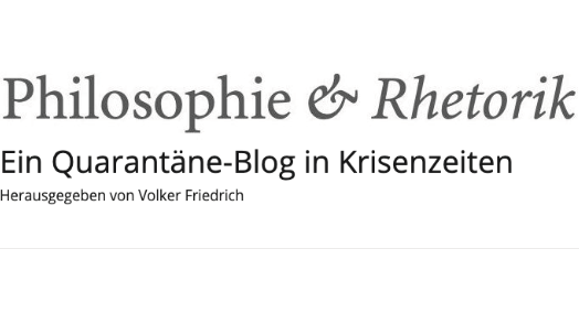 Schriftzug »Philosophie und Rhetorik«