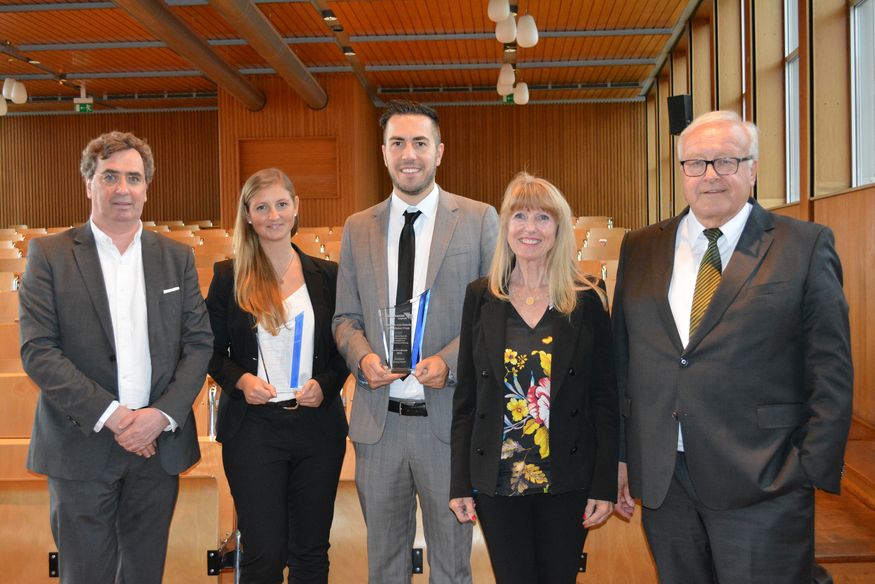 Gruppenfoto, von links: Prof. Dr. Michael Hadamitzky, Alexandra Rupp, Christoph Hoser, Gabriele und Heinrich Grieshaber 