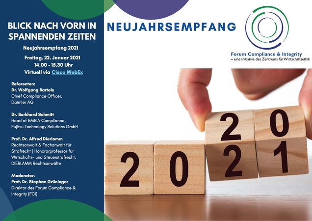 Flyer des FCI-Neujahrsempfangs