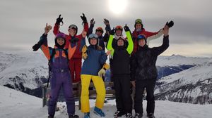 Teilnehmer der Skiausfahrt