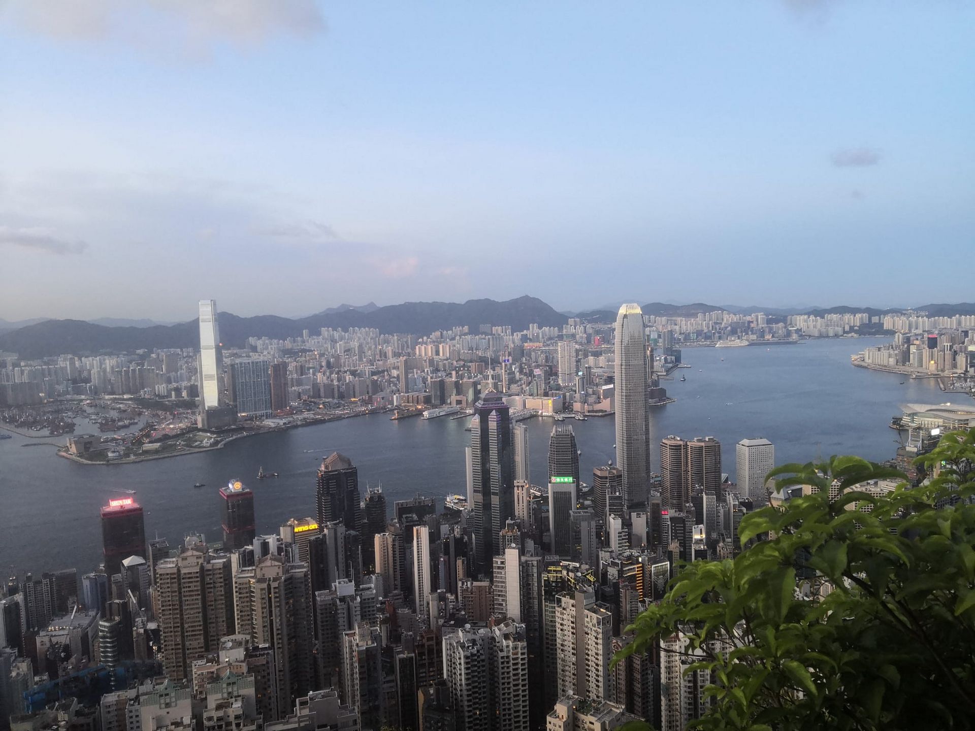 Hongkong aus der Vogelperspektive.