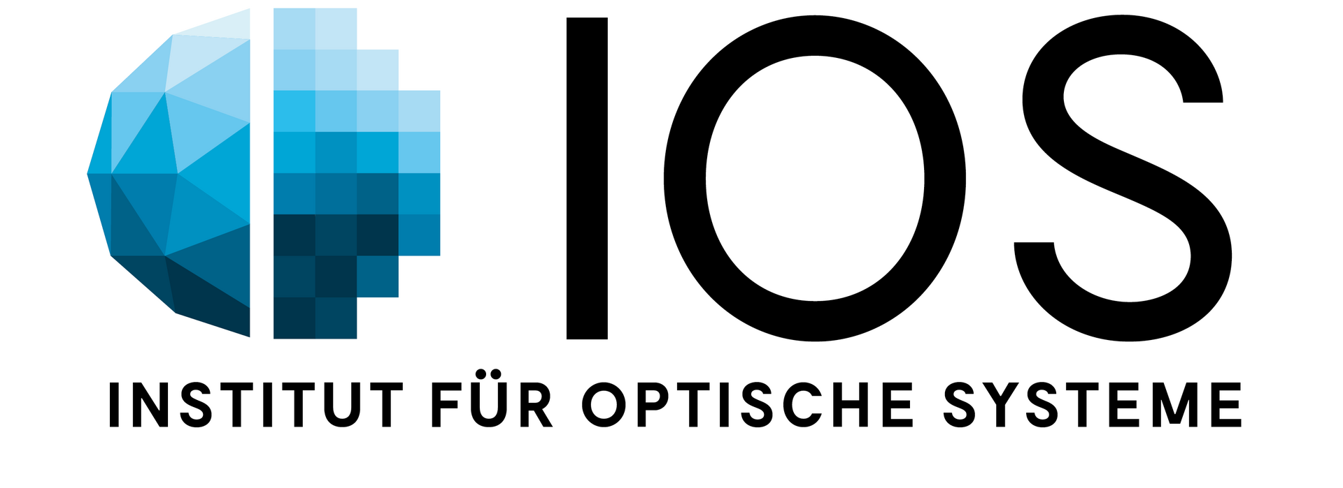 Logo aus Pixeln, Text IOS - Institut für optische Systeme