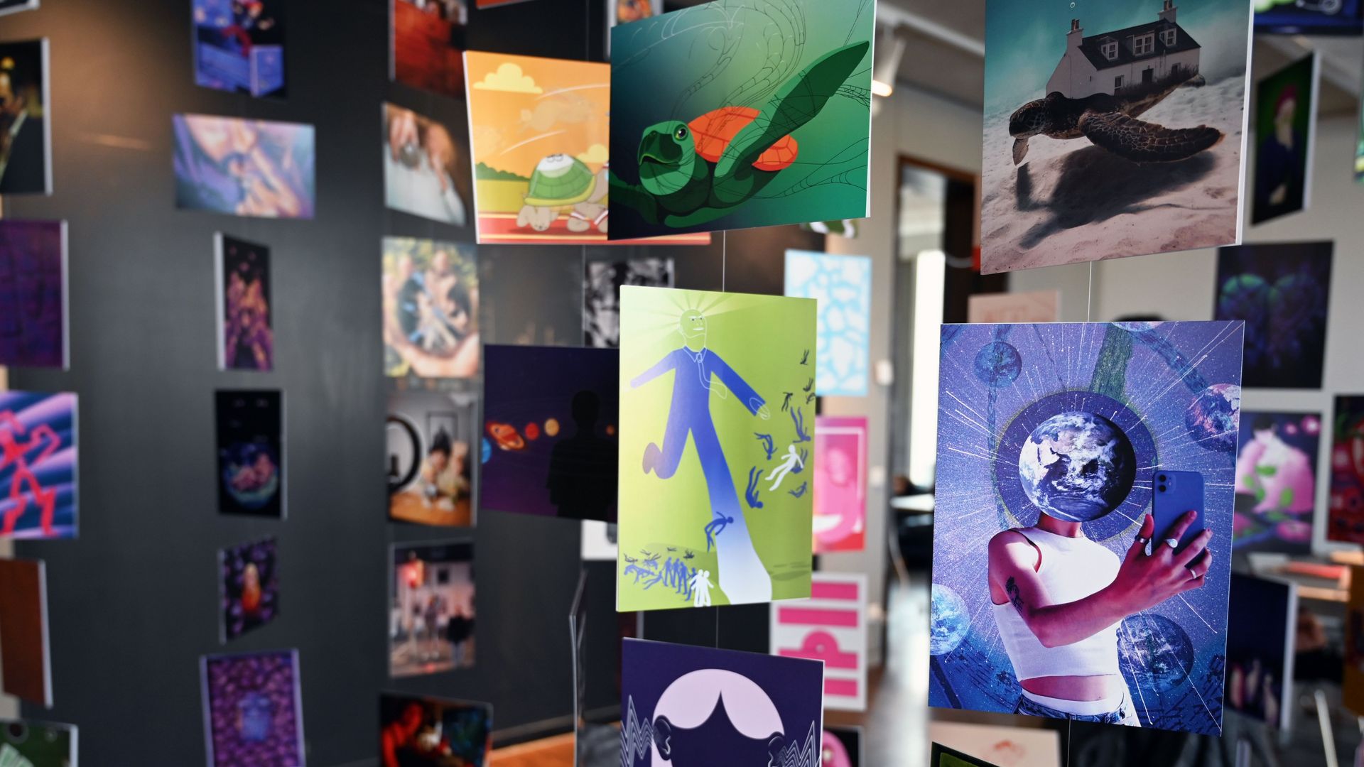 Postkarten mit Illustrationen