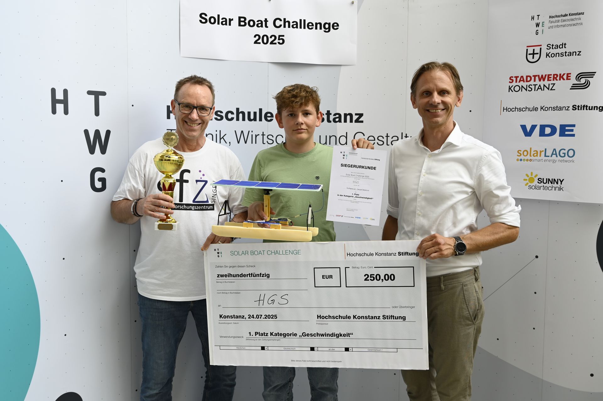Gewinner erster Platz Geschwindigkeit 