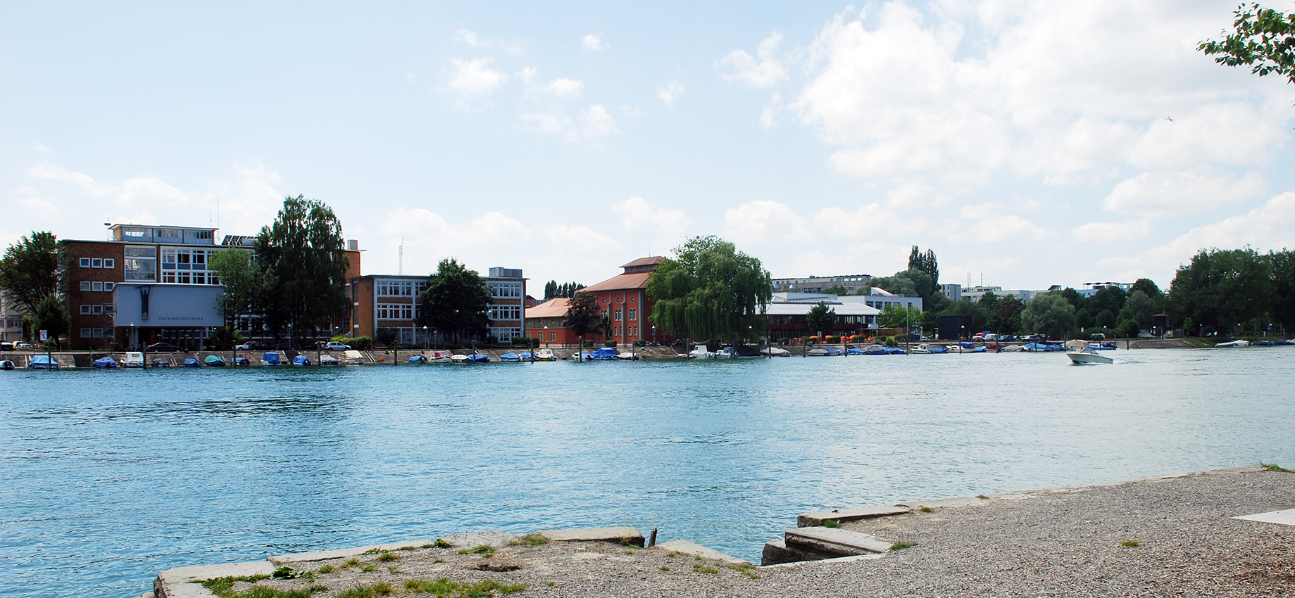 Campus and river Rhine