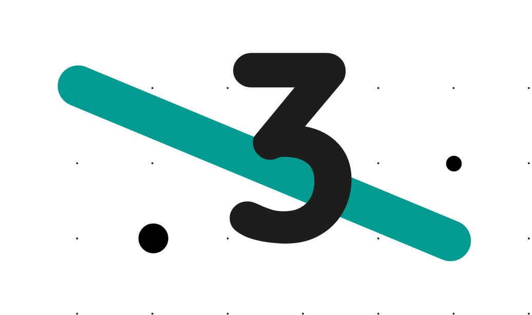 Graphical element with the number 3