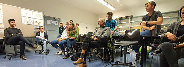 Studenten bei der Blockwoche.