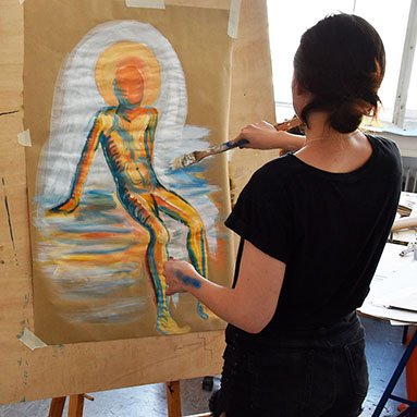 Die Kunstwerkstatt bietet Raum für künstlerische Aktivitäten
