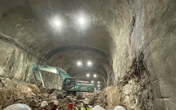 Vortriebsarbeiten Strosse in der Kraftwerkskaverne