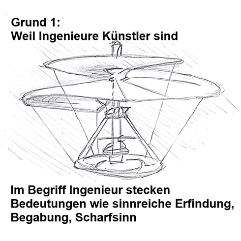 55 Gründe Ingenieur*in zu werden: Illustration technische Zeichnung