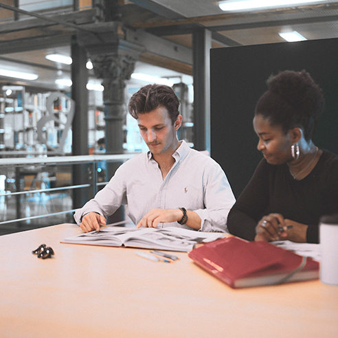 University of Applied Sciences Konstanz: Students working in the award winning library