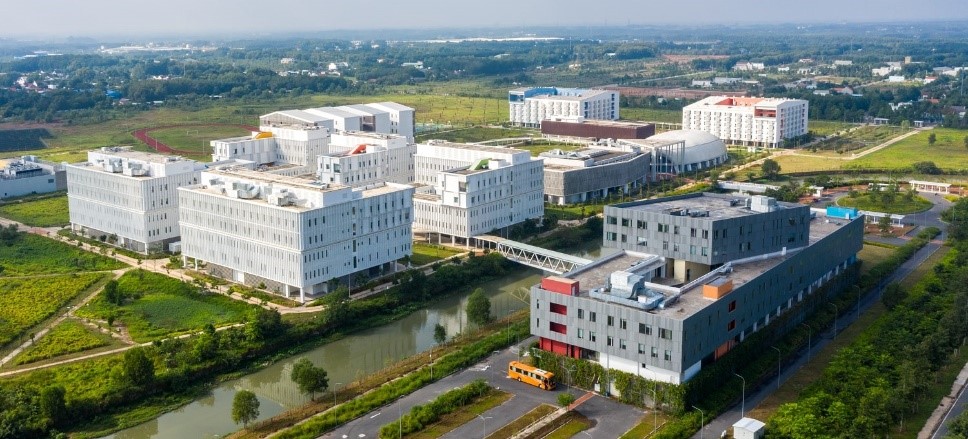 Luftbildaufnahme des Campus der VGU