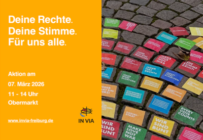 Flyer für die Veranstaltung "Deine Rechte. Deine Stimme. Für uns alle."