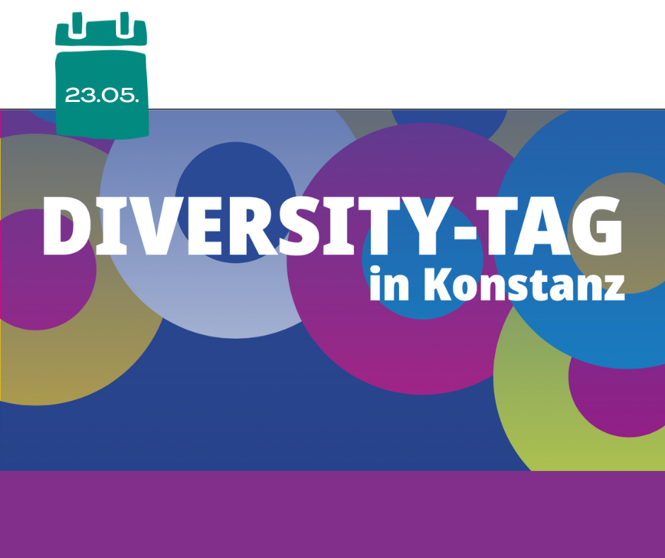 Bunte Kreise, darauf Aufschrift: Diversity-Tag Konstanz
