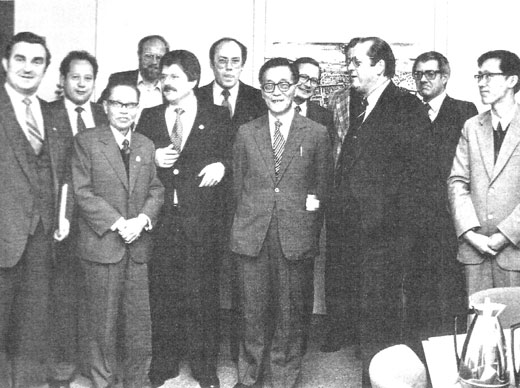 Delegationsmitglieder der Jiao Tong Universität Shanghai während ihres Besuchs in Konstanz (1980)