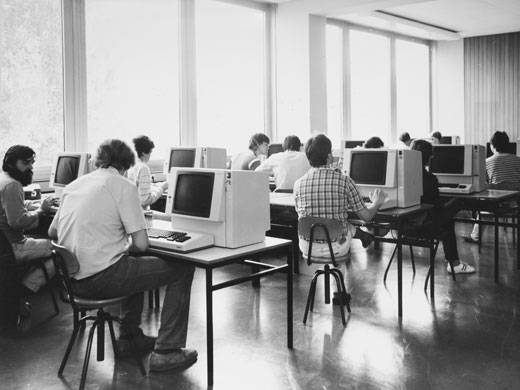 PC-Pool der Fachhochschule Konstanz (1980er Jahre)