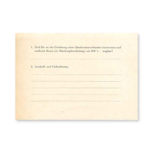 Beitrittsformular des Absolventenverbandes