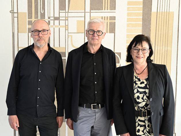 Gruppenbild von Thomas Hirthe, Oliver Fritz und Sabine Rein