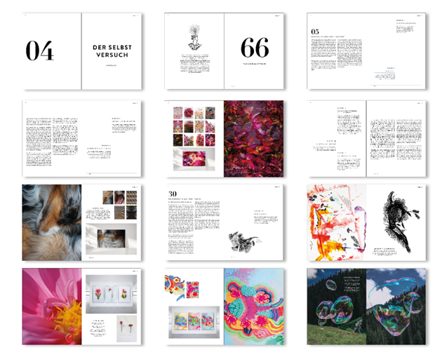 Collage verschiedener Doppelseiten aus dem Buch "Das Offline-Manifest"