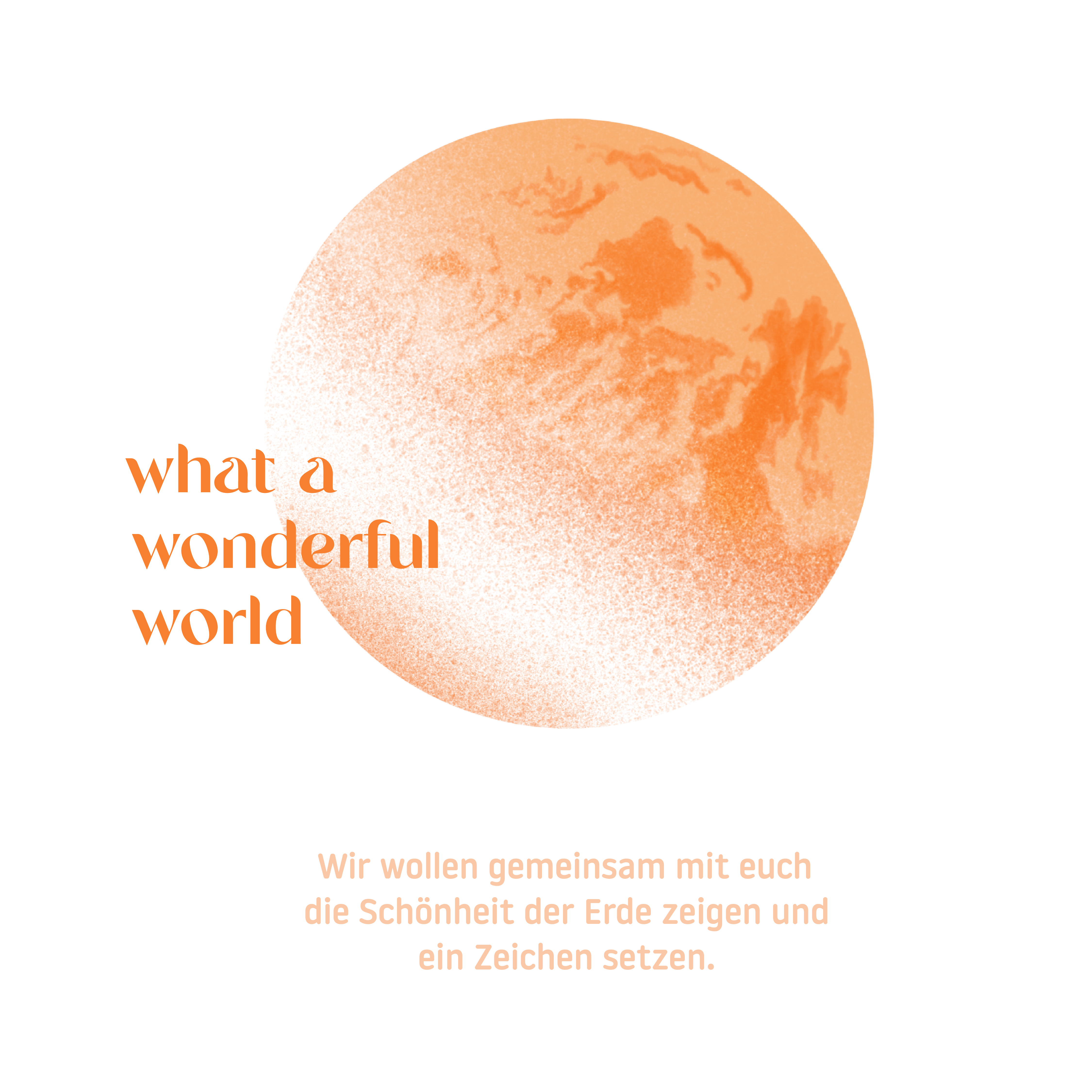 Werbebild mit Weltkugel