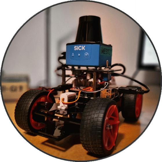 Selbstfahrendes Maker-Kleinfahrzeug mit Raspberry-Pi und Laserscanner