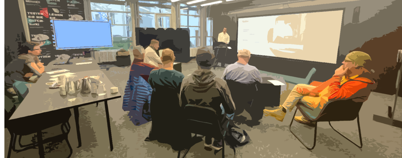 Fotot des Balkonkraftwerk-Workshops zusammen mit Thomas Rady (Energieberatung der Stadtwerke Konstanz)