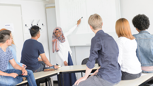 Students take part in a workshop