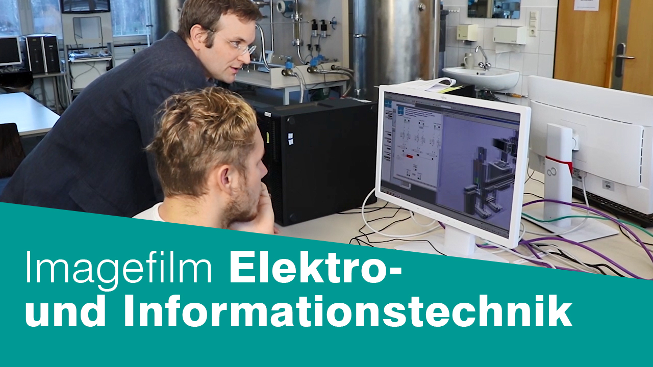 Vorschaubild Video Imagefilm Fakultät Elektro- und Informationstechnik: Prof und Student in Labor